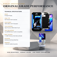 Modul Perakitan Layar OLED FHD Lunak untuk Suku Cadang Ponsel iPhone 12 Mini 13 14 15 16 Perbaikan Layar Sentuh Fleksibel dalam Kotak