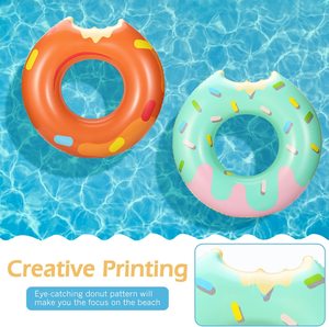 Enfants et adultes eau amusant <span class=keywords><strong>piscine</strong></span> gonflable flotteurs dessin animé <span class=keywords><strong>peinture</strong></span> été beignet <span class=keywords><strong>piscine</strong></span> anneau <span class=keywords><strong>plage</strong></span> fête jouets - Product Image 5