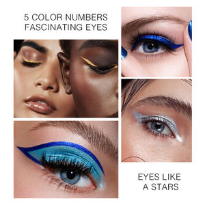 Mini <span class=keywords><strong>Eyeliner</strong></span> métallique <span class=keywords><strong>argent</strong></span> or diamant paillettes ensemble liquide longue durée, éclat ombre à paupières scintillant liquide <span class=keywords><strong>Eyeliner</strong></span> - Product Image 6