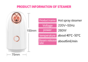 Vaporizador facial personalizado, vaporizador facial Nano iónico, Limpieza Profunda, desatasca los poros, humidificador, niebla caliente, Sauna para el hogar, Spa para mujeres y hombres - Product Image 6