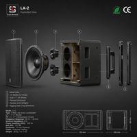 Système audio professionnel avec enceinte active Line Array de 12 pouces et DSP FIR allemand pour événements de concerts en plein air