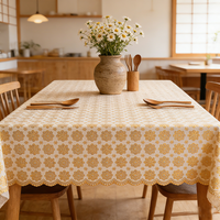 Nappe de table en PVC à motif floral de Dubaï de 137 cm - Durable et imperméable