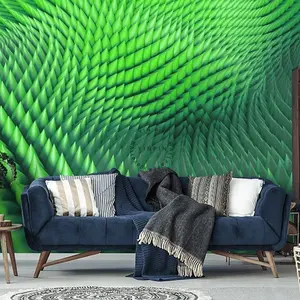 3D 녹색 지적 장식 스티커 벽 종이 3d 자기 접착 가정 장식