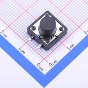 K2-1103SP-J4SW-04 Tactile Switch SMD-4P,12x12mm Switch Single Pole Single Throw Round Button 2.5N Vertical Mount - Product Image 1