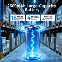 Lector de Códigos QR DataMatrix 2D LONVILL, Batería de Larga Duración de 2600 mAh, Escáner de Códigos de Barras Portátil 2D para Inventario de Almacén