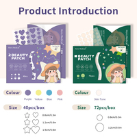 Patchs Hydrocolloïdes Ronds Mignons pour Boutons, Autocollants Décoratifs Amusants et Imperméables pour le Traitement des Imperfections du Visage