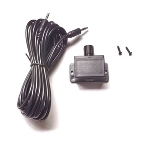 Contrôleur de <span class=keywords><strong>volume</strong></span> audio pour voiture, amplificateur de niveau avec câble d'extension AUX 3,5 mm de 5 m, kit de contrôle du bouton de basses - Product Image 2