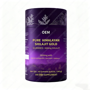 Hot bán Halal GMP chăm sóc sức khỏe bổ sung 3000mg tinh khiết Himalaya shilajit Gummies với Ashwagandha - Product Image 1
