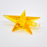 Ampoules de remplacement pour sapin de Noël en plastique, style moderne et champêtre, décorations étoiles jaunes/rouges/transparentes pour les fêtes nocturnes