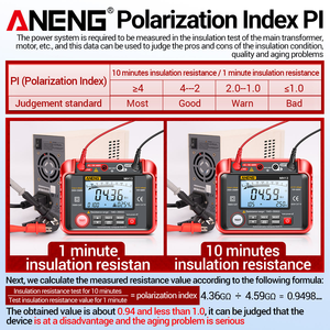 ANENG Multímetro Digital MH13 Ohm Tester Alta Tensão 2000 Contagem Resistência Medidor Isolamento Terra Megohmmeter Ferramenta 1 Ano IP65 - Product Image 3