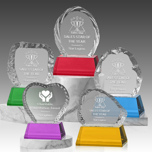 Set di Trofei in Cristallo K9 di Lusso per Riconoscimenti Aziendali, Vendite, Beneficenza, Squadre, Premi Annuali, Souvenir con Base Personalizzata - Product Image 3