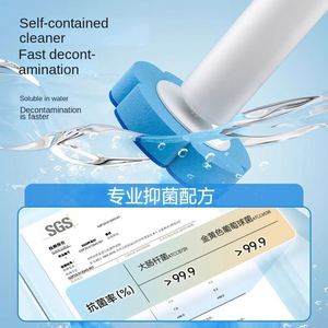 Disposable Plastic Toilet <b>Brush</b> with Wall-Mounted Set Household No Dead Angle Replacement Head <b>for</b> Toilet <b>Cleaning</b> - Product Image 4