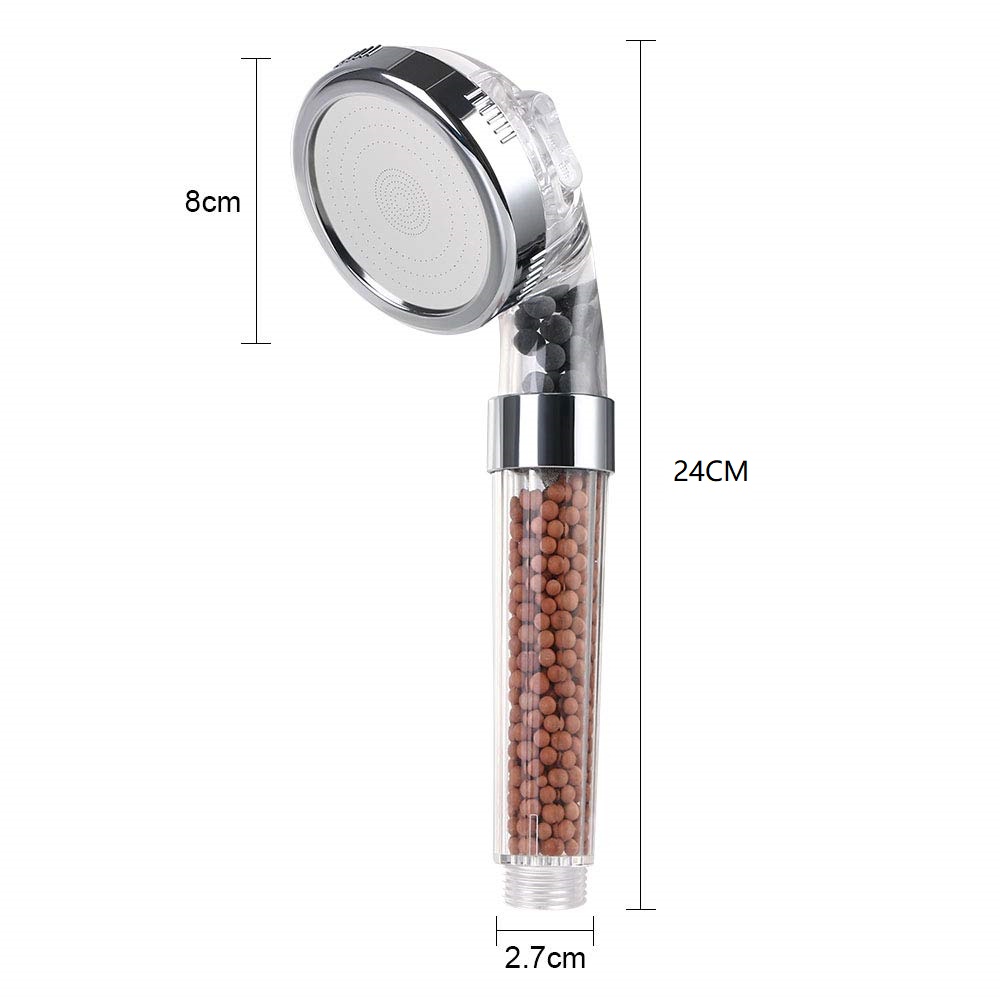 Multifunction 3 Modes Ionic Filter Handheld Shower Head Water Saving Hand Shower Head