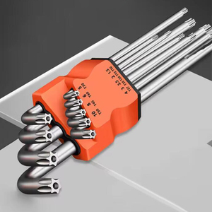 Set di chiavi a stella Torx di grado industriale 9 pezzi chiavi a brugola chiave a esagono a doppia estremità L tipo cacciavite strumenti di riparazione a mano - Product Image 1