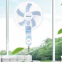Ventilateur 16 pouces AC/DC de fabrication chinoise, rechargeable solaire, avec fonction USB, musique et lumière LED, compatible Bluetooth, pour usage extérieur, domestique et automobile