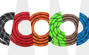 مقود كلب 5 أقدام مع مقبض مبطن مريح للكلب الصغير المتوسط الكبير خيوط عاكسة للغاية (بني) - Product Image 5