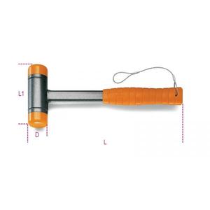 BETA - 013924040 Marteaux à soufflage mort, avec faces en plastique interchangeables, arbres en acier, H-SAFE - EAN 8014230860541 TETHERED TOOLS - Product Image 2