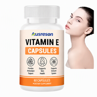 Capsules d'huile de vitamine E OEM Halal, complément alimentaire pour soutenir l'immunité, blanchiment des cheveux, 60 180 capsules de vitamine E pour les soins de la peau