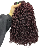 Cabello Humano 100% Pre-Adherido SDD Rizado y Voluminoso para Rizado Birmano, Puede Permanecer Rizado, Uso Diario