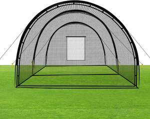 Personnalisé 22FT Portable Durable Pvc Hdpe Pp Noir Sleevelet Baseball Frappeur <span class=keywords><strong>Cage</strong></span> Net - Product Image 1