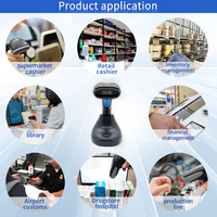 Escáner de Código de Barras Portátil EMT2196D-RF, Escaneo Automático, Lector de Códigos QR, OCR y MRZ con Base de Carga