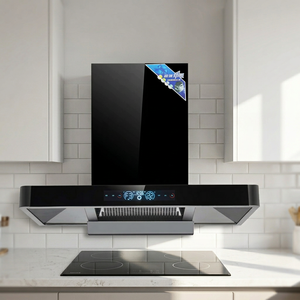 Limpieza automática Motor de cobre Campana extractora en forma de T Cocina negra <span class=keywords><strong>Chimenea</strong></span> Cocina Extractor de humo Instalación de esquina - Product Image 1