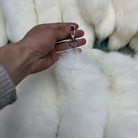 Porte-clés en fourrure de renard blanc en gros