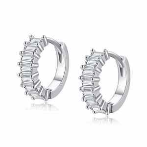 VOAINO Trendy Party Gift Jewelry <strong>Emerald</strong> Shape 18K <strong>Gold</strong> GIA IGI Certificate 9K 14K 18K VVS Lab Diamond Hoops <strong>Earrings</strong> - Product Image 2