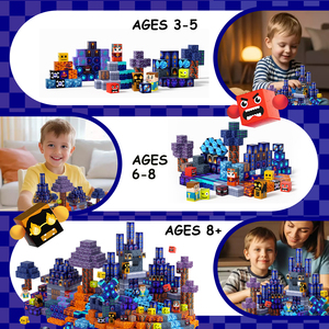 Mine World Craft Blocs de construction magnétiques carrés et bâtonnets magnétiques pour enfants, jouets, matériaux de construction magnétiques, blocs magnétiques - Product Image 5