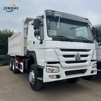 Экспортный китайский самосвал SINOTRUK HOWO 64, дизельный, б/у, с левым рулем, 375/450 л.с., с большим насосом, задней разгрузкой, тяжелый самосвал-дампер