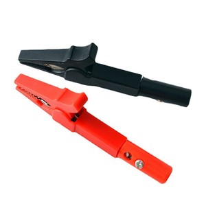 Pinces crocodiles haute tension 30A 55mm en cuivre nickelé, fiches <span class=keywords><strong>banane</strong></span> 4mm isolées en plastique, sondes de test multimètre 6 couleurs - Product Image 3