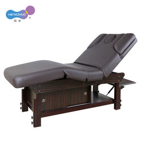 <span class=keywords><strong>Table</strong></span> de <span class=keywords><strong>massage</strong></span> thaïlandaise de luxe avec armoire de rangement en bois Cama De Massagem lit SPA marron réglable avec accoudoir magnétique - Product Image 1