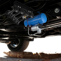 Nouveau Compresseur d'Air Portable 6L 12V pour Train, Kit Gonfleur de Pneus de Voiture 4x4 en Acier avec Jauge Analogique et Klaxon, Garantie 12 Mois
