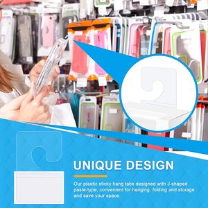 Wholesale High Quality Fashion Style Hook Adhesive <b>Plastic</b> Hang Tabs For Shops - Product Image 4