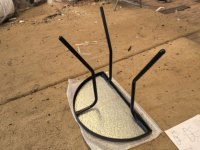 Vente chaude en Europe - Table basse en verre demi-ronde noire de 66 lb de capacité pour balcon, patio, jardin