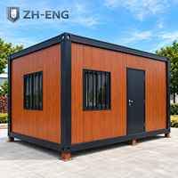Maison conteneur préfabriquée de 20 pieds, démontable, en acier léger, modulaire, ignifuge, étanche et portable