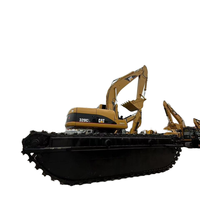 Excavateur de bateau d'occasion de 20 tonnes, Buggy amphibie de marais d'occasion 320CL 320D Excavateur de bateau CAT 320C Original à vendre