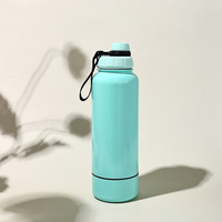 Bouteille d'eau à double fiole sous vide en acier inoxydable de 32oz avec rangement
