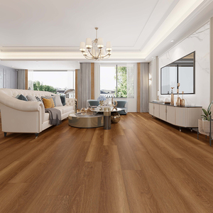 Planche de vinyle SPC 4 mm à âme rigide, certifiée CE RoHS, support EVA, surface EIR, couche d'usure 0,15 mm, système de verrouillage par clic, revêtement de sol SPC - Product Image 1