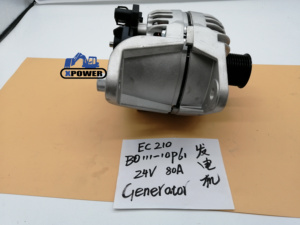 Alternateur de moteur diesel XPower D7D D7E pour excavatrice sur chenilles EC210 EC290 24V 80A 10PK VOE20763576 - Product Image 3