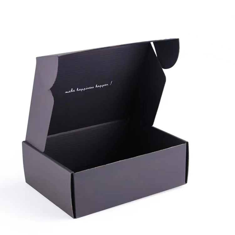custom reaso<i></i>nable price skincare packaging black paper box shoes corrugated packaging paper shipping boxes