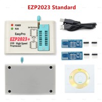 Programador USB SPI EZP2023, Juego Completo con 15 Adaptadores, Clip de Prueba Sop8/16, Compatible con EEPROM Flash Bios 24 25 93 95, Clip Minipro CH554T