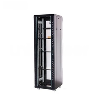 Armoire de réseau en fibre optique sur pied en verre trempé 19 pouces 600x800mm 42U pour centre de données FTTH et télécommunications