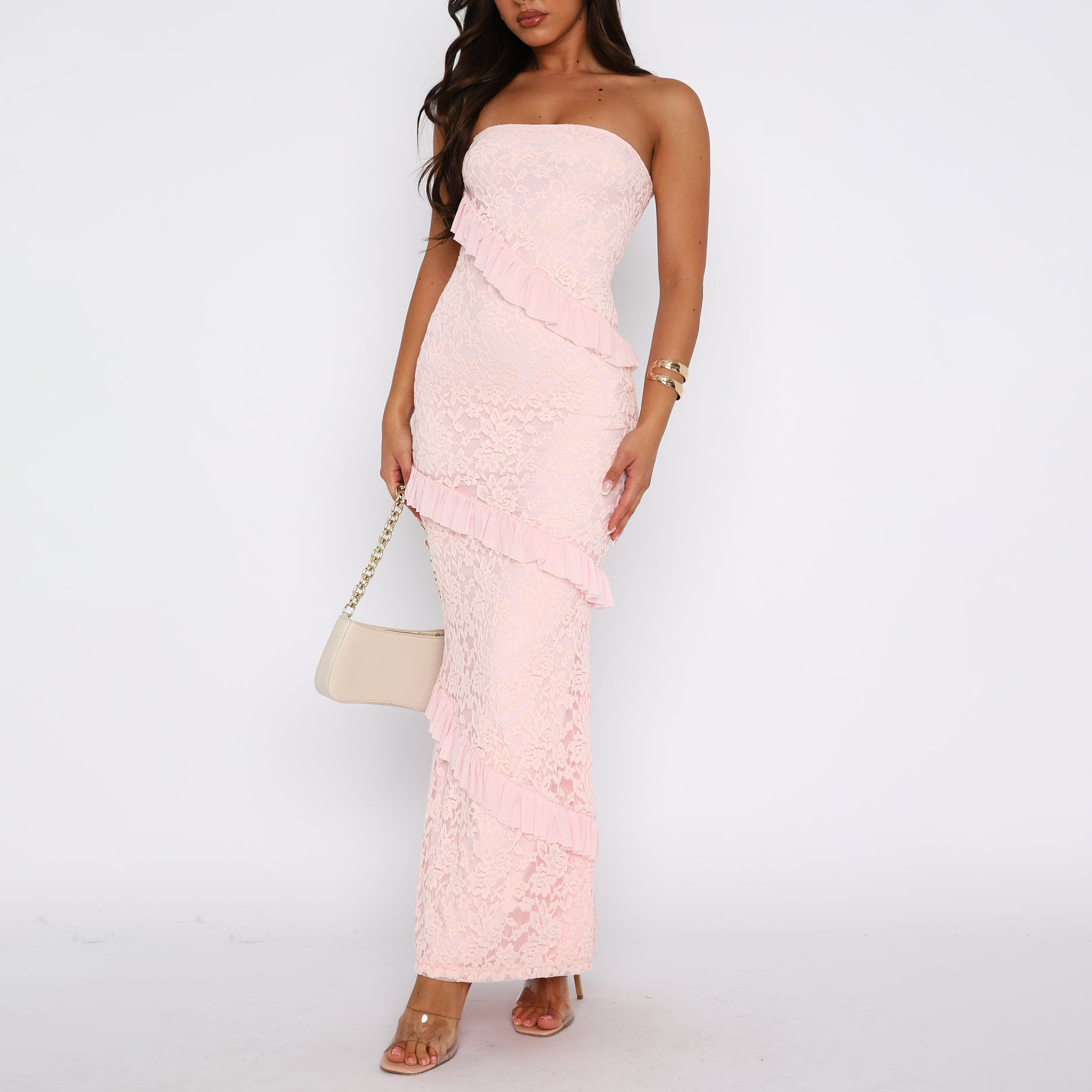 top trend ruched maxi dress mauve Top Trend Ruched Maxi Dress Mauve
