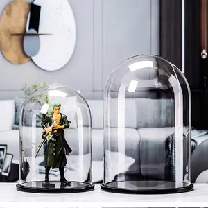 Customized Big Size Glass Dome Cloche Decorative Bell Jar For Home Museum Medals Artworks Display Dome