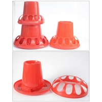 Nouveau Mangeoire Automatique en Plastique Rouge de Haute Qualité pour Poulets de Chair, Cailles et Volailles de Ferme, Capacité 1.5/2.5/3.5kg