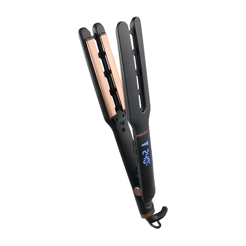 LCD display professional infrared hair straightener with Ceramic Coating PTC fast heating