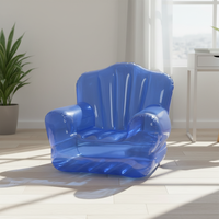 Canapé-lit gonflable pliable en PVC/TPU sur mesure, fauteuil pouf design moderne avec fonction balancelle, haut-parleurs intégrés, une place, doux