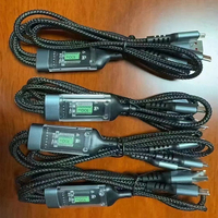 Kabel Data Pengisian Cepat 3-in-1 Transparan Nylon 100W dengan Layar Digital, Kompatibilitas 1-in-3 untuk Ponsel Huawei Android