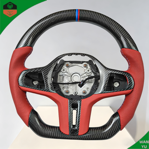 Volante de Fibra de Carbono con Base Plana y Calefacción para <span class=keywords><strong>BMW</strong></span>, Volante G22 430i Led G30 Pre Lci 6gt G32 540i 540 2017 2018 <span class=keywords><strong>2022</strong></span> - Product Image 4